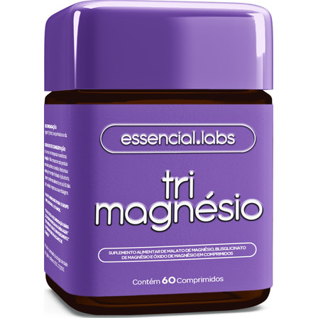 Tri Magnésio - A Combinação Perfeita De 3 Magnésios Contendo Magnésio Dimalato, Magnésio Bisglicinato E Óxido De Magnésio - 60 Comprimidos Tri Magnésio - A Combinação Perfeita De 3 Magnésios Contendo Magnésio Dimalato, Magnésio Bisglicinato E Óxido De Magnésio - 60 Comprimidos