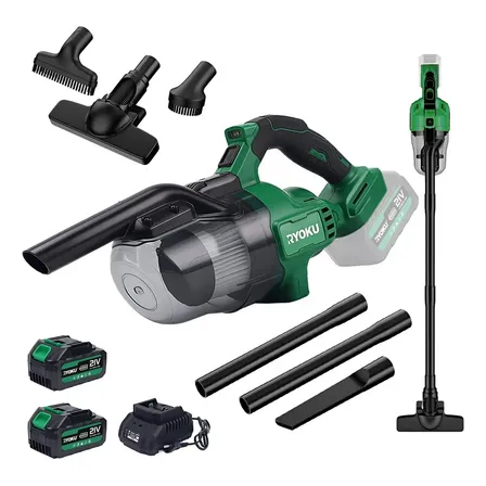 Aspirador De Pó Portátil 2 Baterias Ryoku Com Acessórios Verde 127/220v