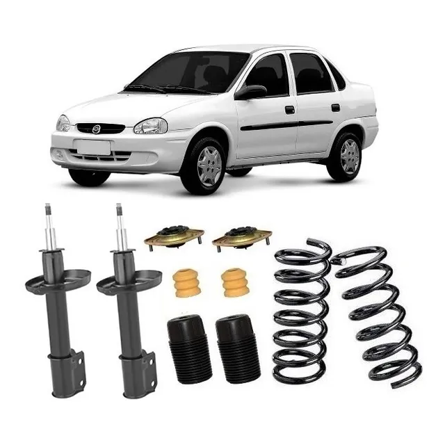 Par Amortecedor+ Kit+ Molas Dianteiro Corsa Classic 1996 1997 1998 1999 2000 2001 2002 2003 2004 2005 2006 2007 2008