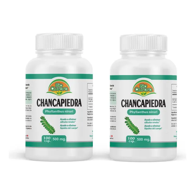 Chancapiedra 500mg 100 Capsulas Bioaurora 2 Pack