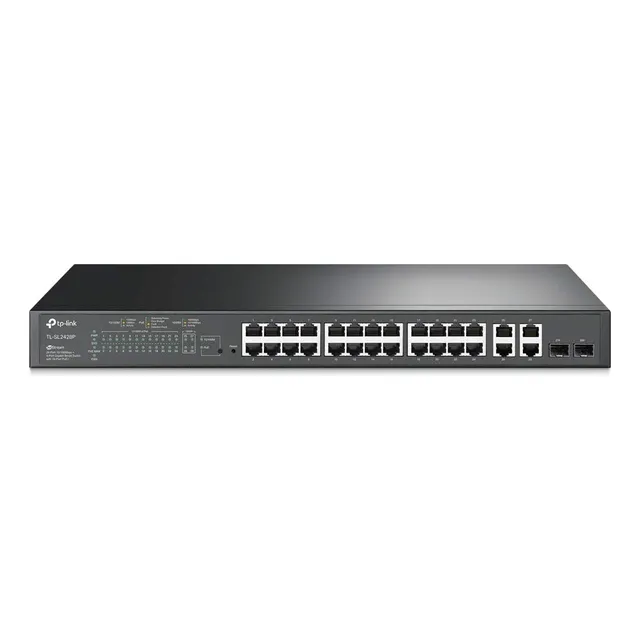 Conmutador Tp-link Tl-sl2428p Poe+ De 24 Puertos Fast Ethern
