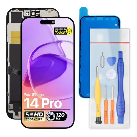 Tela Compativel iPhone 14 Pro Frontal Full Hd Incell Lcd Kit Preto