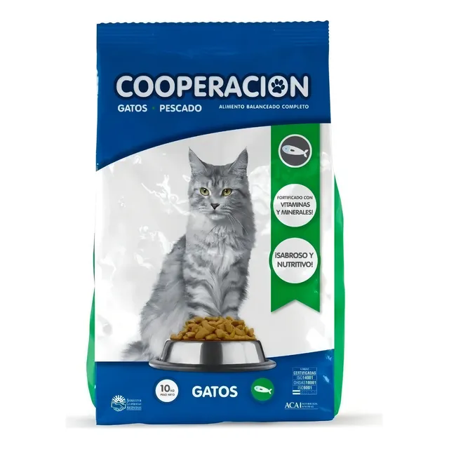 Alimento Cooperacion Gato Adulto Sabor Pescado X 10kg
