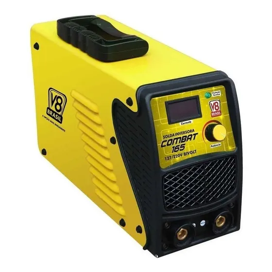 Máquina De Solda Inversora 165 Turbo Mma 127/220V V8 Brasil Cor Amarelo Frequência 50 Hz/60 Hz 127V/220V