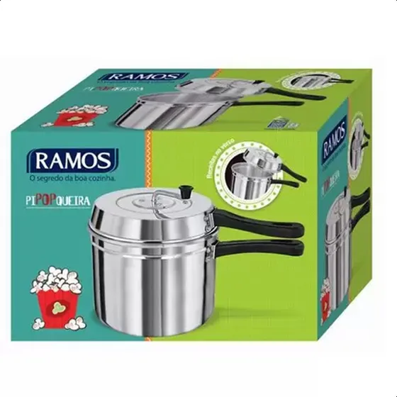 Pipoqueira Em Alumínio Polido 4,5l - Ramos 262