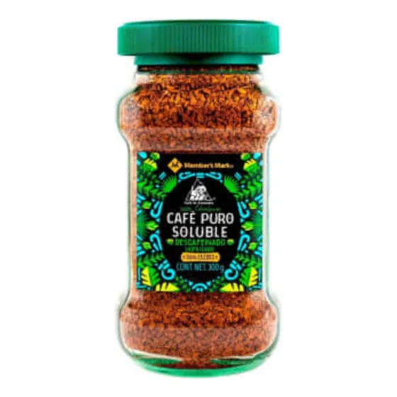 Café Puro Soluble Descafeinado Liofilizado Colombiano 300 G