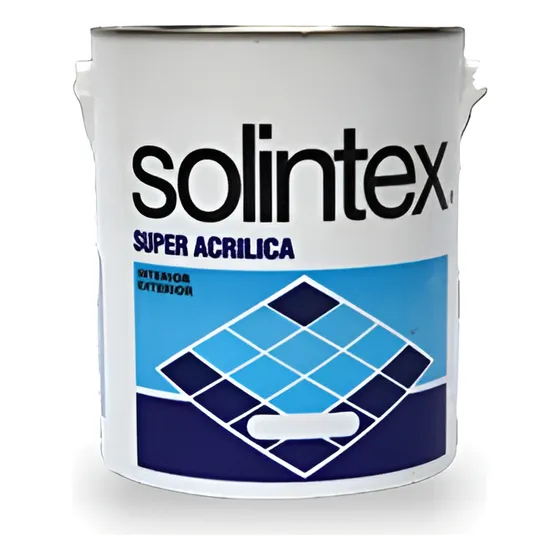 Pintura Solintex Super Acrilica 1/4gal + Brocha + Lija (kit)