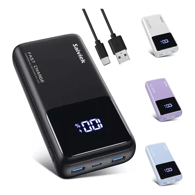 SAIVIEK Power Bank Batería Portátil 26800mah, Pd22.5w carga super rápida,Pila Protatil de 3 Salidas Accesorios para celular iPhone 16 Pro Max 15 14 Mini 13 12,Xiaomi 15 Pro 14 Ultra,Samsung etc.