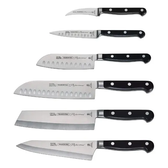 Set 6 Cuchillos Tramontina . Acero Inox. Aleman 80008/562
