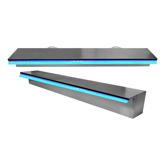 Cascada Para Piscina De Pared 80cm Mocona + Kit Led Wifi