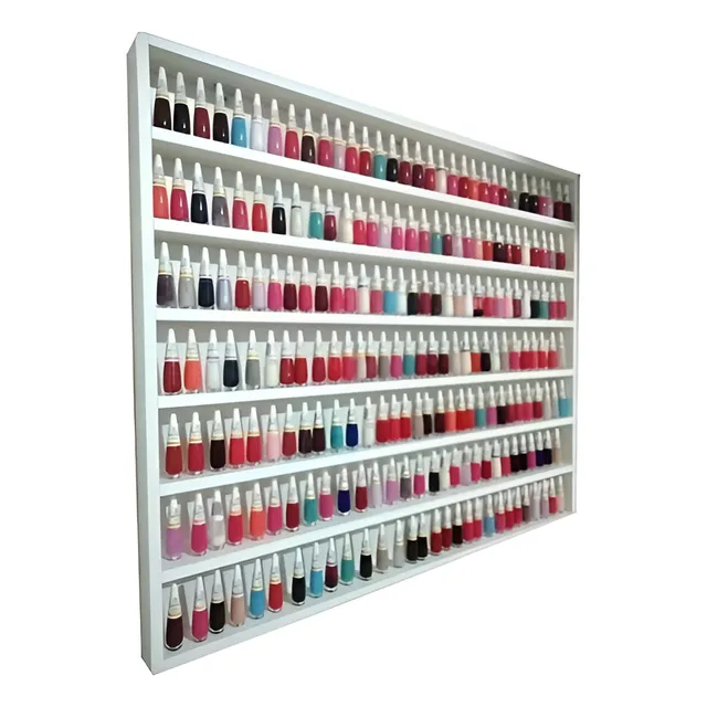 Nicho Esmalteiro Expositor Unha Parede Painel Branco