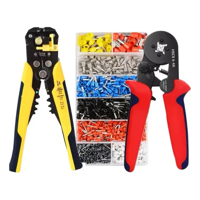 Kit Elétrico Profissional Com Alicate Decapador, Crimpador