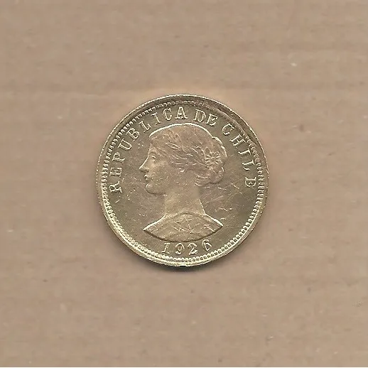 Moneda De Chile: 100 Pesos Oro Chile 1926 Vf-xf Alr