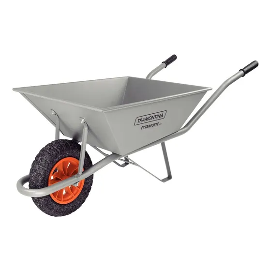 Carretilla Tramontina Gris Extra Fuerte 65 Litros Metalica