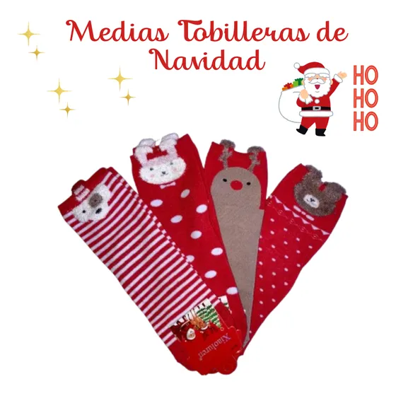 Calcetines Medias Calcetas De Navidad Navideños  1 Par