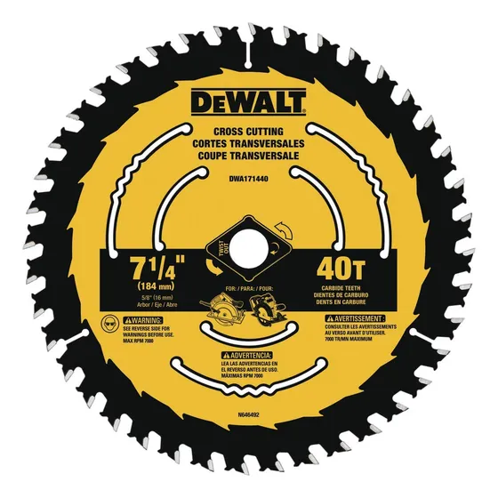 Dewalt Hoja Sierra Circular 7 1 4  40 Diente Corte Madera