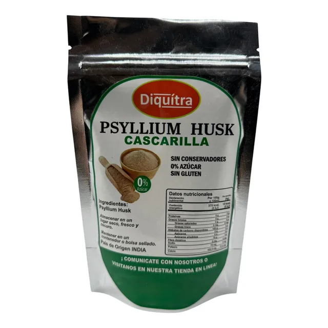 Psyllium Plantago Cascarilla 100 Gramos Sin Azúcar