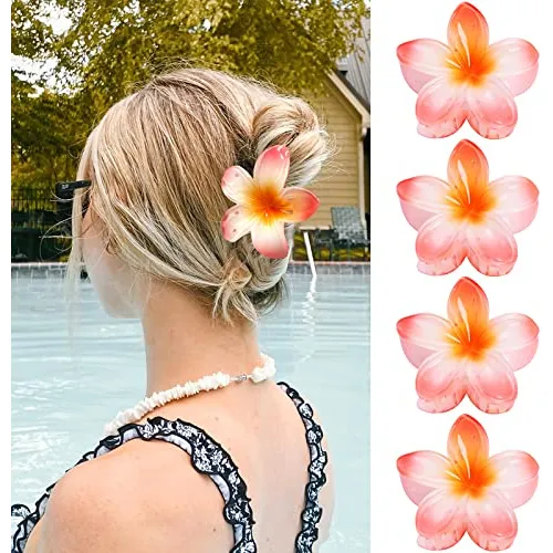 Gqlv Cabello De La Flor Clips De Garra-4pcs Clips De 8346g