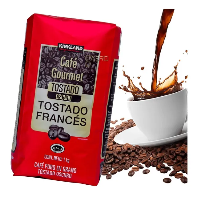 Café Tostado En Grano Gourmet French Roast Kirkland De 1kg