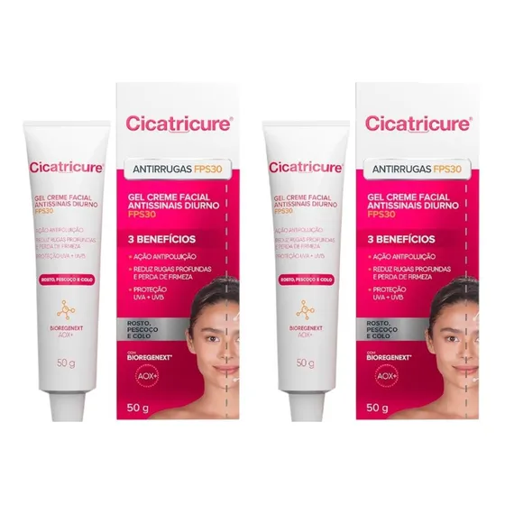 Kit Cicatricure Antissinais Diurno Fps30 Com 2un De 50g Cd