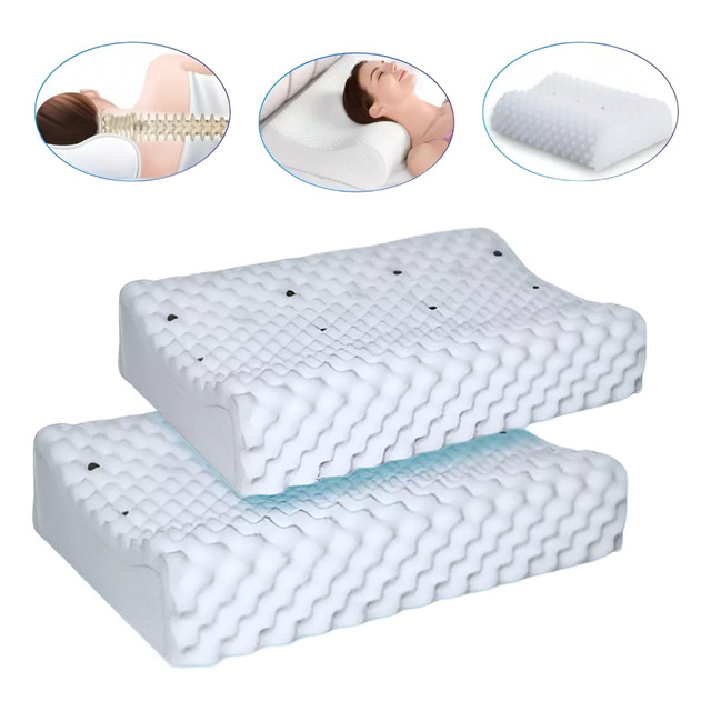 Kit 2 Travesseiros Cervical Ortopédico Magnético Dor Coluna Kit 2 Travesseiros Cervical Ortopédico Magnético Dor Coluna