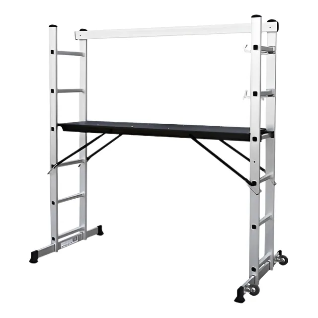 Practica Escalera Andamio De Aluminio De 1.90m Incluye Regal