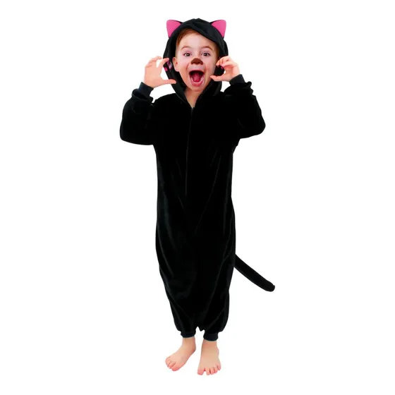 Disfraz De Gato Negro Del Cuento Dia Del Libro Niña Y Niño Negro 7-9 Años