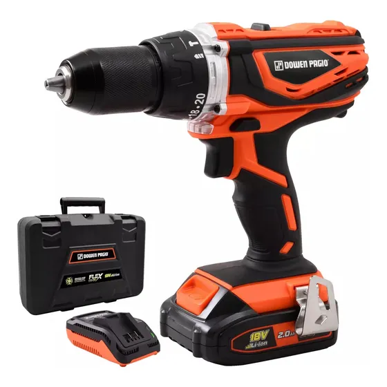 Taladro Percutor A Bateria Dowen Pagio 18v 13mm 9993121 Flex One Maletin Bateria Cargador 220V 50 Hz