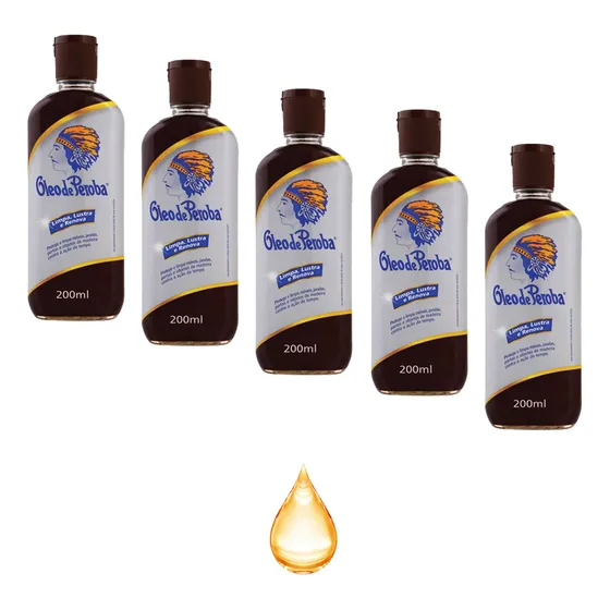 Óleo De Peroba 200ml Kit Com 5 Unidades