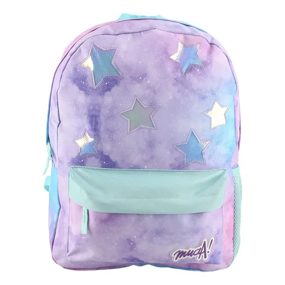 Mochila Jardin Muaa Bolsillo Frontal Porta Botella Estrellas