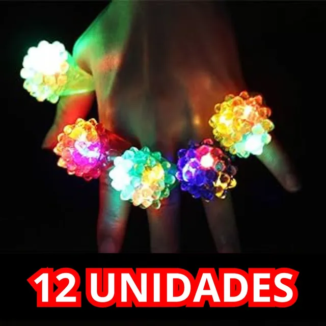 Anillos Led De Goma Con Luces Led Hora Loca Docena
