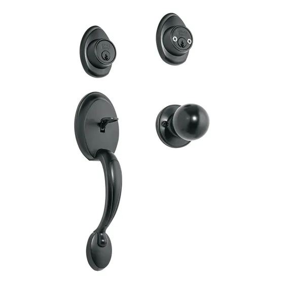 Jaladera, Perilla Y Cerrojo Llave-llave Negro Hermex CEP-62PJP