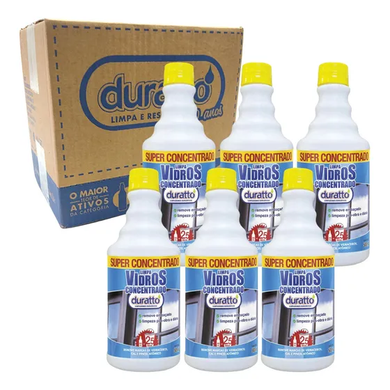 Limpa Vidros De Sacada Box Vidraça Duratto 6un Rende 25lts