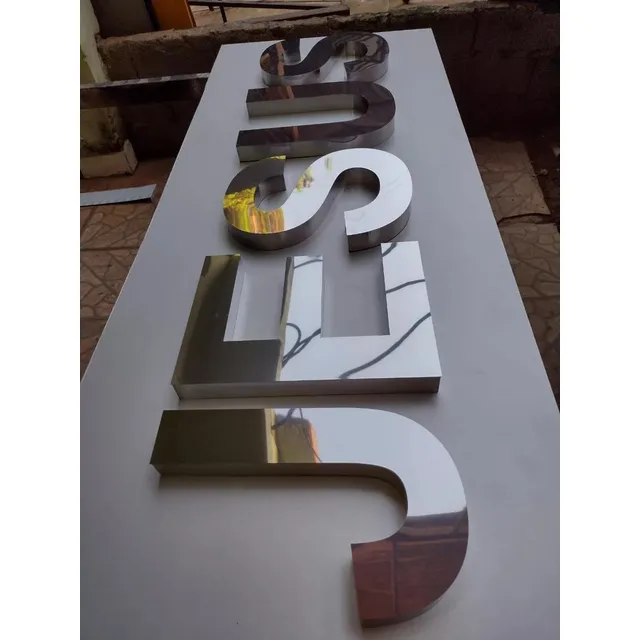 Jesus - Em Aço Inox Para Igreja Letreiro Caixa 3d Letra 60cm