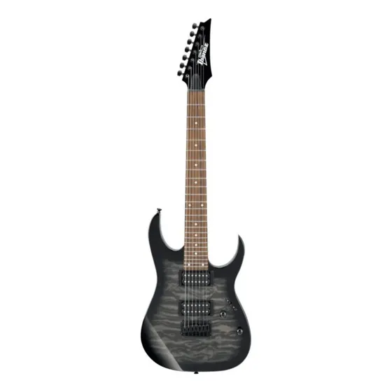Guitarra eléctrica Ibanez RG GIO GRG7221 de arce/álamo transparent black sunburst con diapasón de amaranto GRG7221QATKS