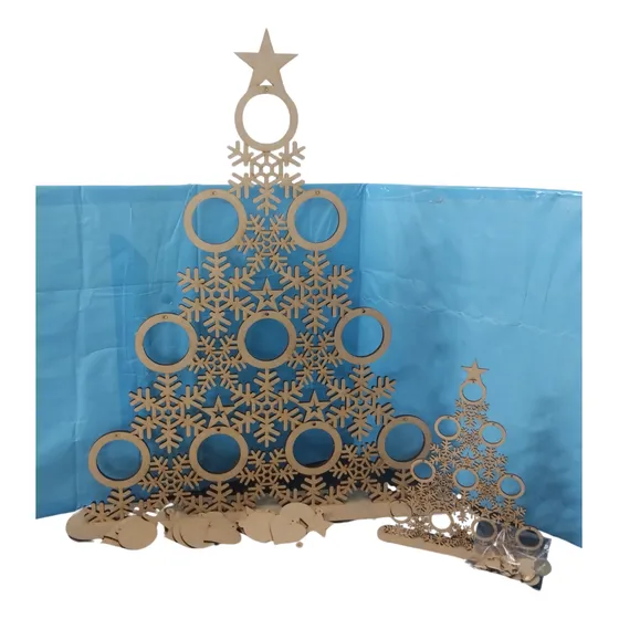 5 Arbol Navidad Fibrofacil Copos 25cm
