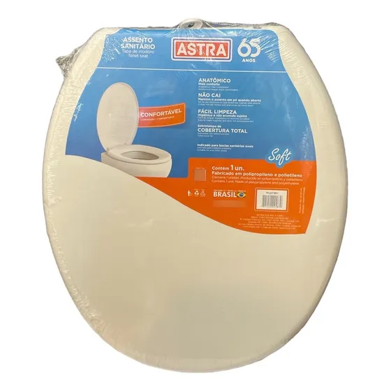 Tapa De Inodoro Water Astra Soft Color Blanco 