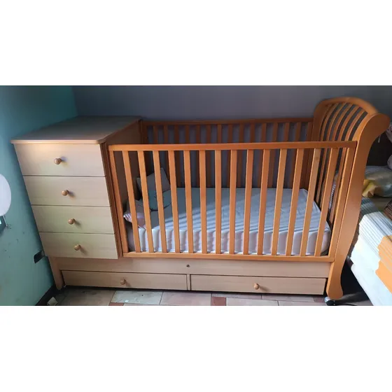 Cuna En Madera Marrón El Valle Ccss Oferta Niños Hasta 7 Año