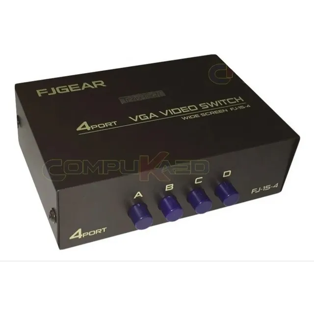 Switch Selector Vga De 4 Entradas X 1 Salida C/control Manua