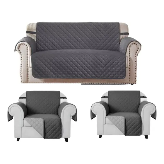Set Cubre Sofa 3+1+1 Con Ligas Sujetadoras Impermeable