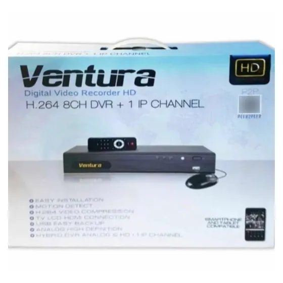 Dvr 8 Canales Hd Hibrido 720p H.264  8+1 Canal Ip | Ventura