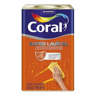 Tinta AcrĂlica Coral Branca Super LavĂĄvel 18l Antimanchas Tinta AcrĂlica Coral Branca Super LavĂĄvel 18l Antimanchas