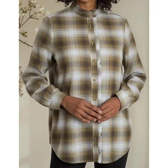 Blusa Cuadros Mario Serrani 100% Algodón Vaquera