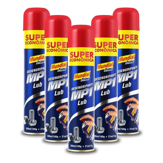 5x Desengripante Mp1 Lub 321ml Mundial Prime Anti Ferrugem