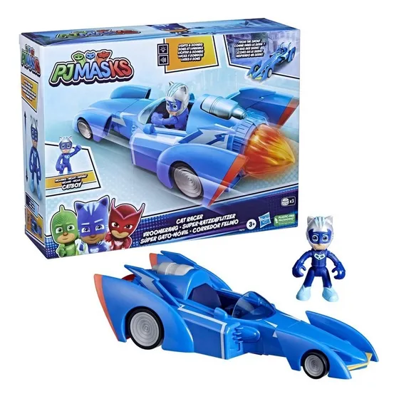 Figura Pj Masks Power Heroes Súper Gato-móvil Catboy