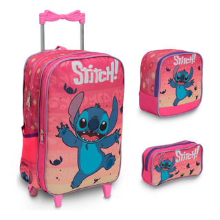Kit Mochila Stitch Rodinha Juvenil Feminina Volta As Aulas Kit Mochila Stitch Rodinha Juvenil Feminina Volta As Aulas