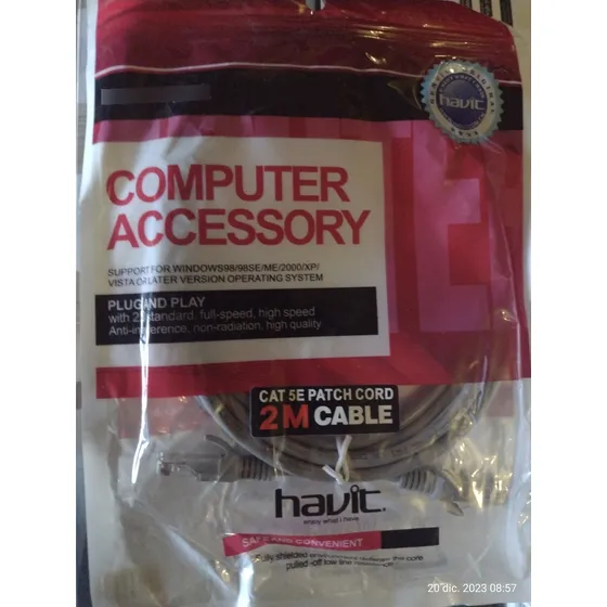 Cable Patch Cord De 2 Metros Cat5e Utp Rj-45 Marca Havit