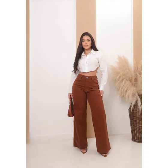 Jeans Vaquero Wide Leg Para Mujer