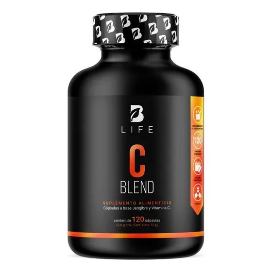 Vitamina C Con Jengibre De 120 Cápsulas. C Blend B Life