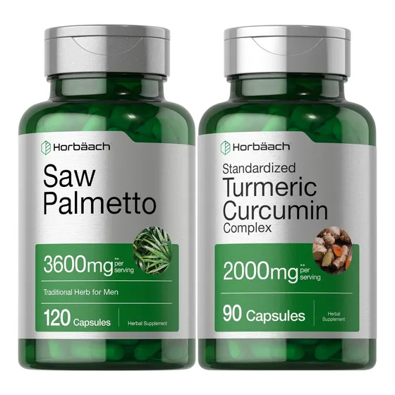 Suplementos Turmeric Curcumin Y Saw Palmetto Horbaach